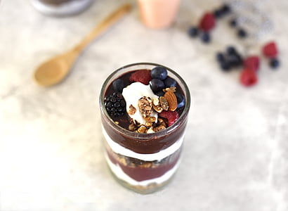 clear drinking glass filled with fruits thumbnail