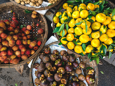 Exotic Asian fruit at a market thumbnail
