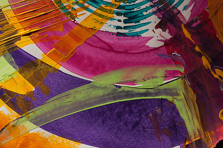 pink, purple and yellow paints on white surface thumbnail
