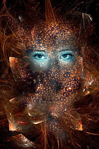 photo displays human eyes with red water overlay thumbnail