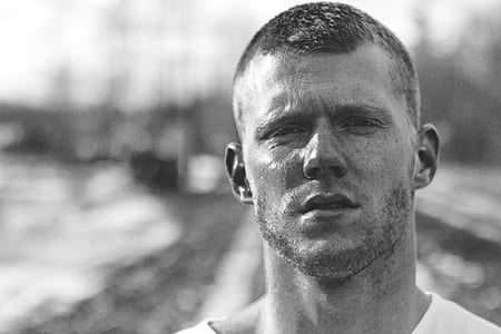 grayscale photo of man thumbnail