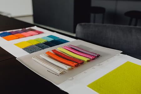 Modern interior of designer workplace thumbnail
