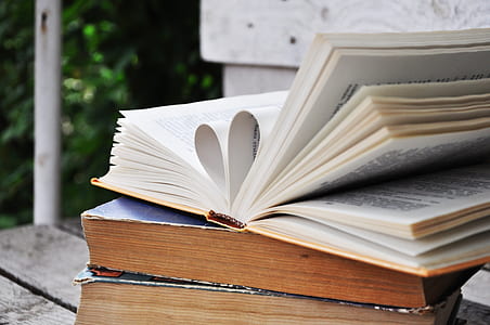 opened book page on top of books thumbnail