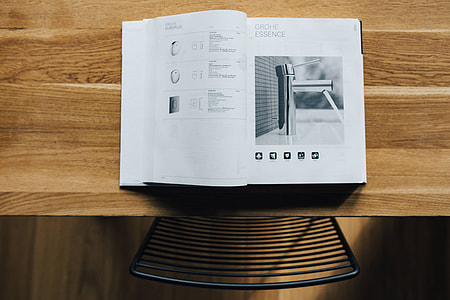 Tap catalogue on a wooden table thumbnail