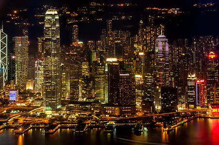 skyscrapers at nighttime thumbnail