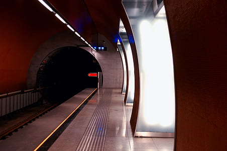 subway platform with lights thumbnail