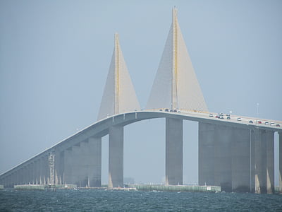grey concrete bridge under cloudy sky thumbnail