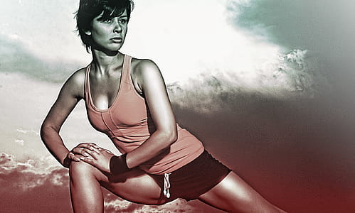 Young Woman Exercising - Gritty Looks thumbnail