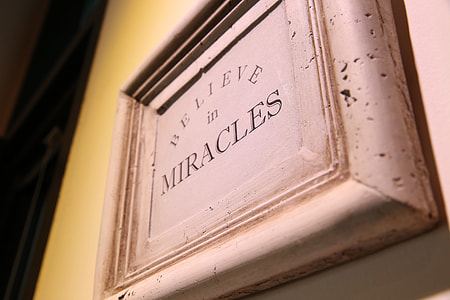 Believe in Miracles text with white frame thumbnail