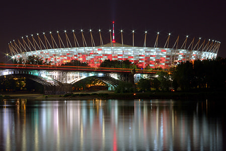 lighted dome reflective photography during night tme thumbnail