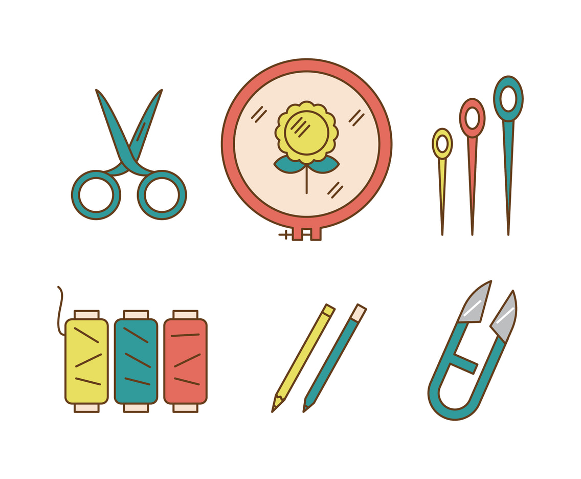Embroidery Tools Vector svg, ai file