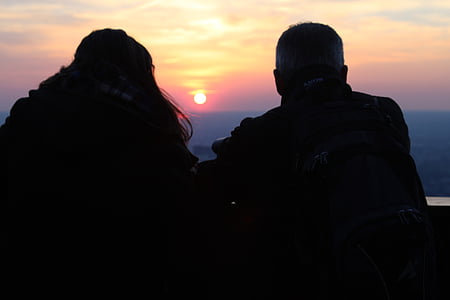 two person leaning on rail thumbnail