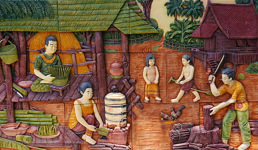 people doing chores painting thumbnail