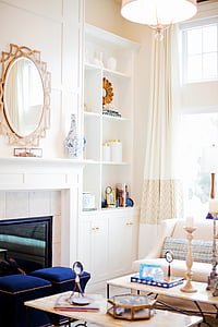 white wooden shelf with vases thumbnail