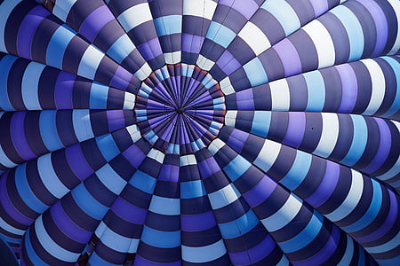 aerial photo of purple and white blimp thumbnail