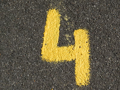 number, ad, yellow, color, asphalt, road thumbnail