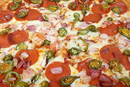 pizza topped with pepperoni and cheese thumbnail