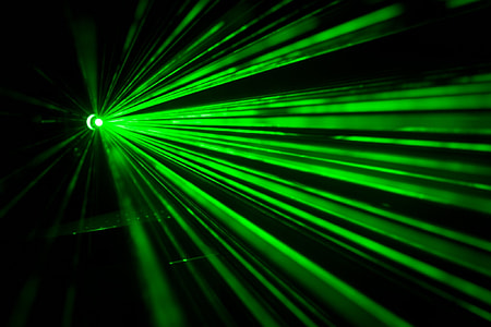 green laser light in dark thumbnail