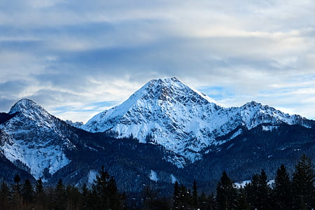 snow covered mountain at daytime thumbnail