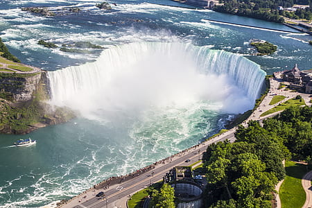 aerial photo of waterfalls thumbnail
