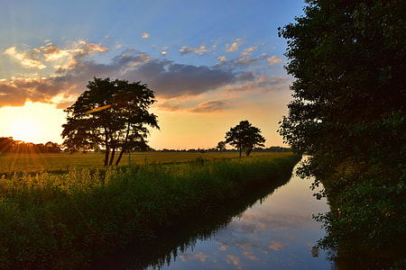 river beside crop field thumbnail