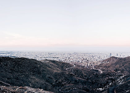 top view of city and mountains thumbnail