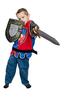 boy holding sword and shield costume thumbnail