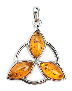 silver-colored yellow gemstone encrusted penant thumbnail