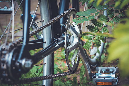 selective focus photography of black bike thumbnail