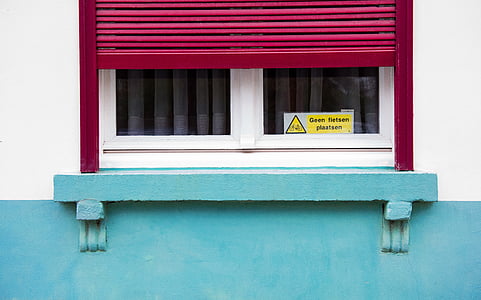 red shutter door half closed thumbnail