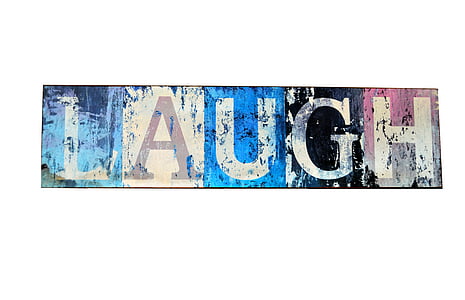 multicolored Laugh wall sign thumbnail