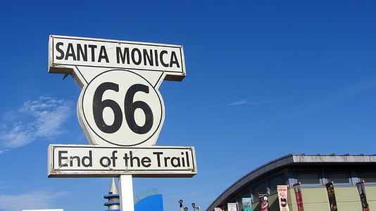 Santa Monica 66 End Trail signboard thumbnail