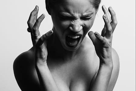 greyscale photo of screaming woman thumbnail