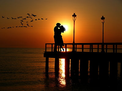 silhouette of man and woman thumbnail