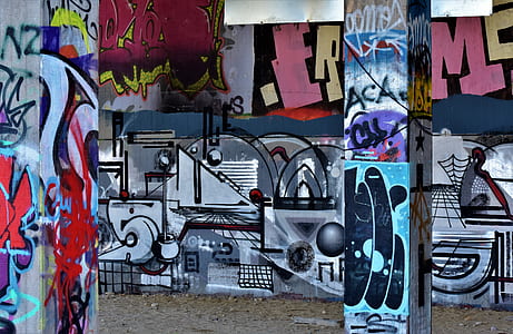multicolored graffiti on wall thumbnail