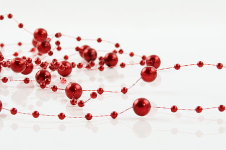 beaded red Christmas decoration thumbnail