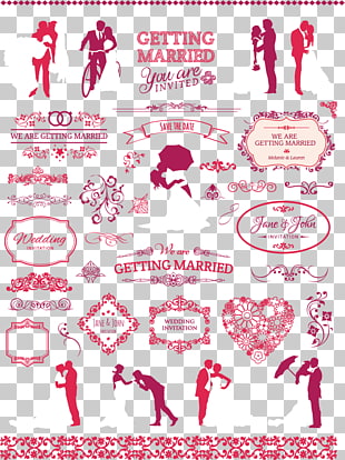Wedding invitation, Wedding material, blue background with getting married text overlay PNG clipart