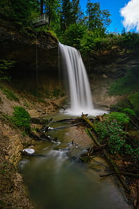 time lapse photography of waterfalls thumbnail