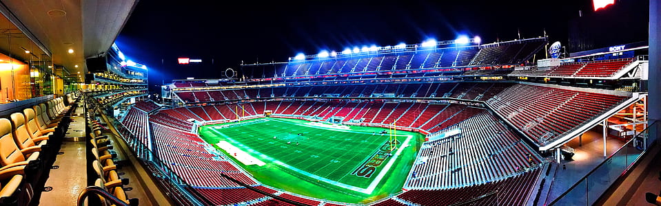 Football Stadium during Night thumbnail