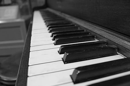 piano keys grayscale photography thumbnail