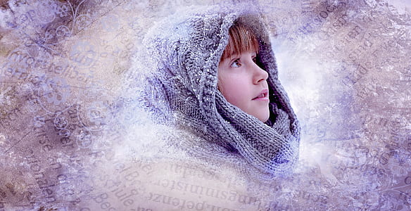 girl's in gray hijab veil thumbnail