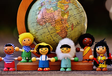 six assorted figures in terrestrial globe thumbnail
