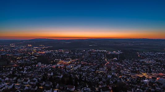 aerial photography of rural during golden hour thumbnail