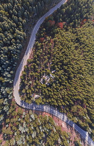 aerial photography of empty road thumbnail
