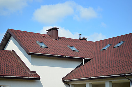 brown brick roof with attic and chimney thumbnail