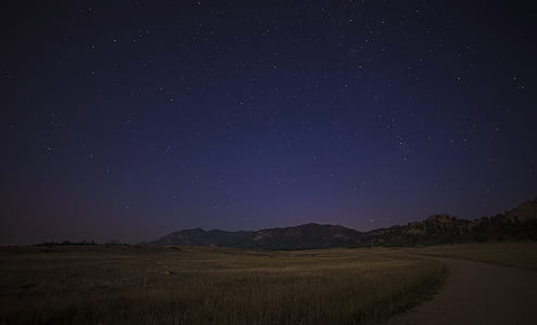 mountain under star sky thumbnail