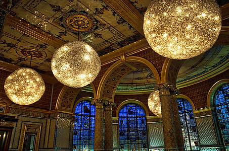 three ceiling mount light balls thumbnail