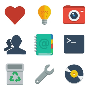small-n-flat svg vector icon sets