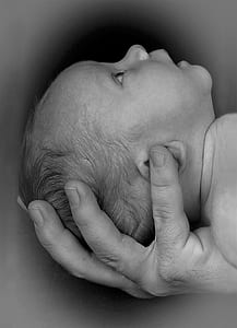 New Born Baby Greyscale Image thumbnail