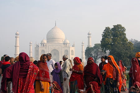 woman wearing red shawl thumbnail